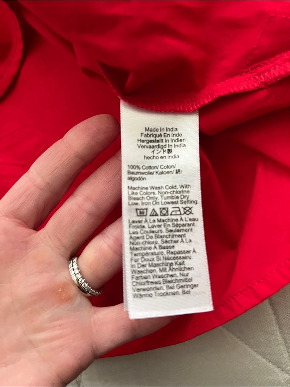 J. Crew Gamine shirt in cotton poplin Size 14 Red - Picture 13 of 16